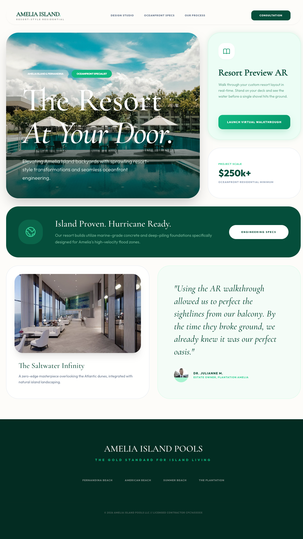 Amelia Island Pools Case Study